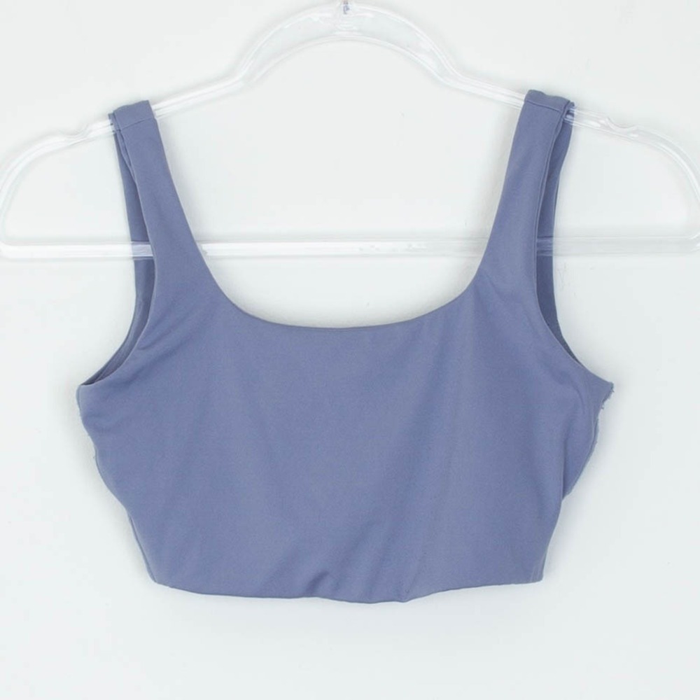 Madewell MWL‎ Blue Flex Square Neck Sports Bra Tank Top Size XS Athletic Workout
